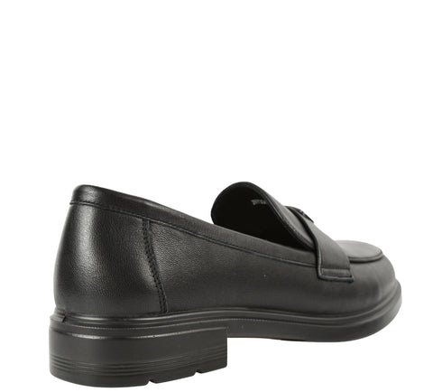 Pantofi casual, dama, PASS COLLECTION J970013A, negru, piele naturala