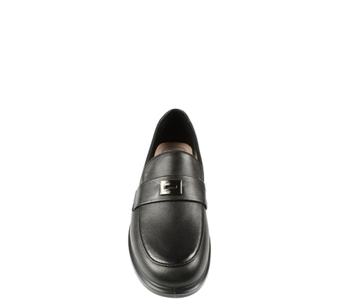 Pantofi casual, dama, PASS COLLECTION J970013A, negru, piele naturala