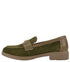Pantofi casual, dama, PASS COLLECTION J970013B, verde, piele naturala