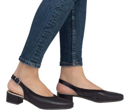 Pantofi casual, dama, RIEKER ANTISTRESS, 47063-00 negru, piele ecologica