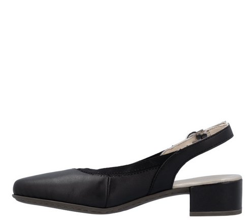 Pantofi casual, dama, RIEKER ANTISTRESS, 47063-00 negru, piele ecologica