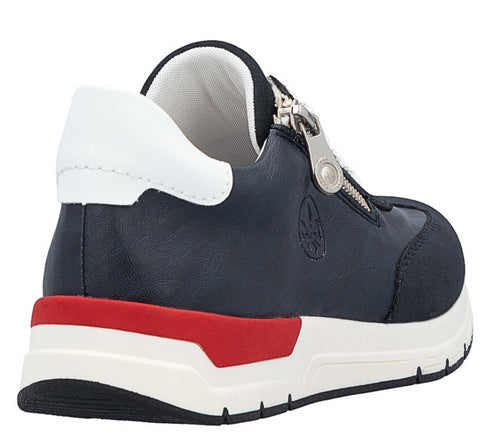 Pantofi sport, dama, RIEKER ANTISTRESS, 58923-14 bleumarin, piele ecologica