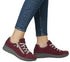 Pantofi sport, dama, RIEKER TEX ANTISTRESS, 59000-35 bordo, piele intoarsa