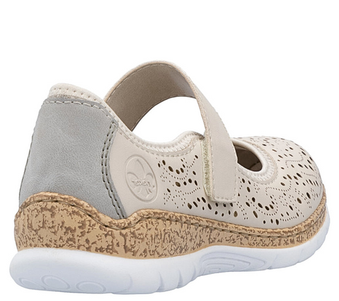 Pantofi sport, dama, RIEKER ANTISTRESS, N4299-60 crem, piele ecologica