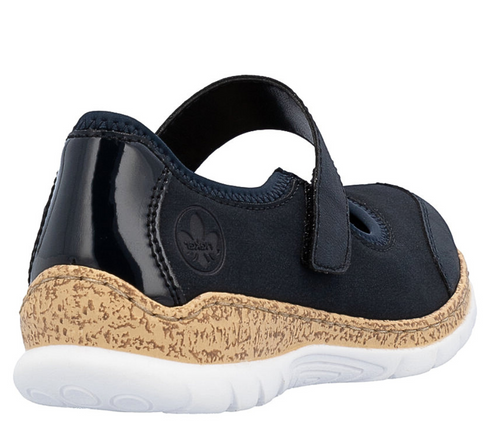 Pantofi sport, dama, RIEKER ANTISTRESS, N42B0-14 bleumarin, piele ecologica