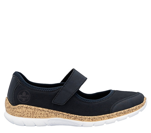 Pantofi sport, dama, RIEKER ANTISTRESS, N42B0-14 bleumarin, piele ecologica