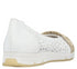 Balerini casual, femei, RIEKER ANTISTRESS, L3062-80 alb, piele ecologica