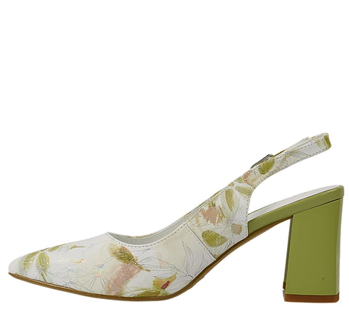 Pantofi eleganti, dama, EPICA, JI60054B verde, piele naturala