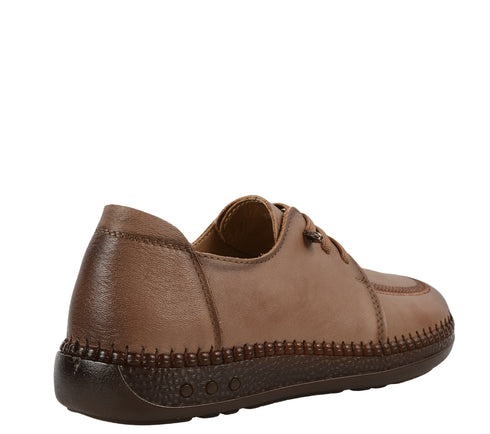 Pantofi casual, dama, ADA SHOES, KM327 maro, piele naturala