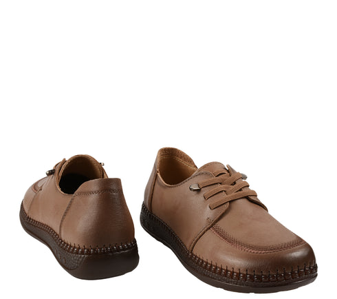 Pantofi casual, dama, ADA SHOES, KM327 maro, piele naturala