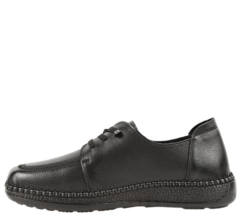 Pantofi casual, dama, ADA SHOES, KM327 negru, piele naturala