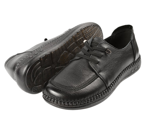 Pantofi casual, dama, ADA SHOES, KM327 negru, piele naturala