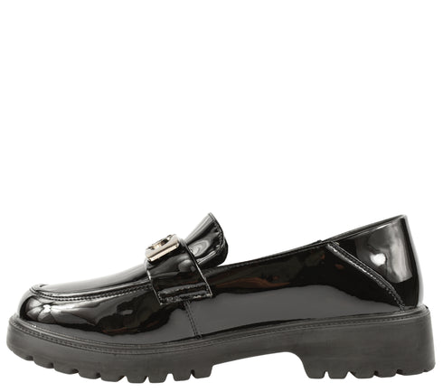 Pantofi casual, dama, FORMAZIONE, 10691 negru, piele lacuita