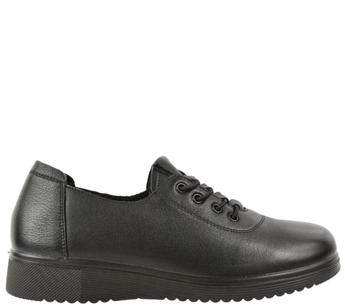 Pantofi casual, dama, FORMAZIONE, 18791 negru, piele naturala