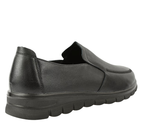 Pantofi casual, femei, FORMAZIONE, 21073 negru, piele naturala