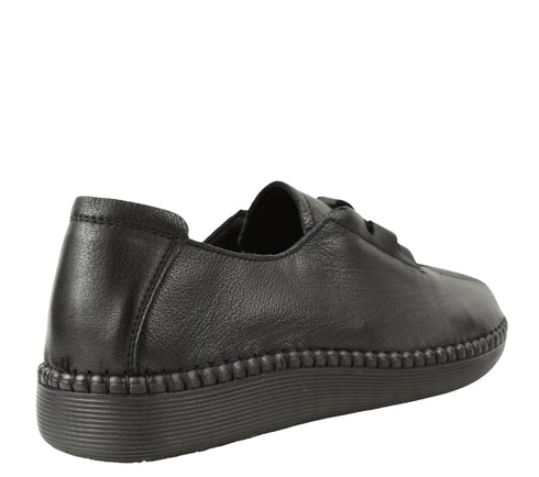 Pantofi casual, dama, FORMAZIONE, 6351 negru, piele naturala
