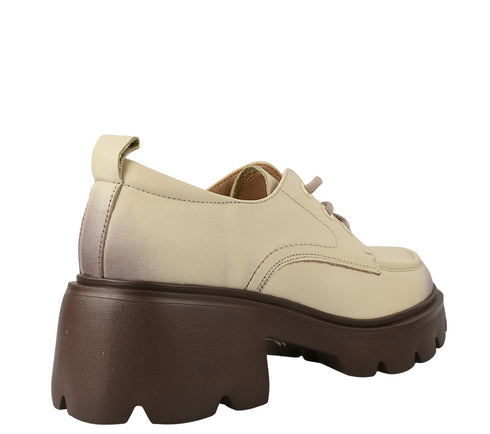 Pantofi casual, dama, FORMAZIONE, 66920 crem, piele naturala
