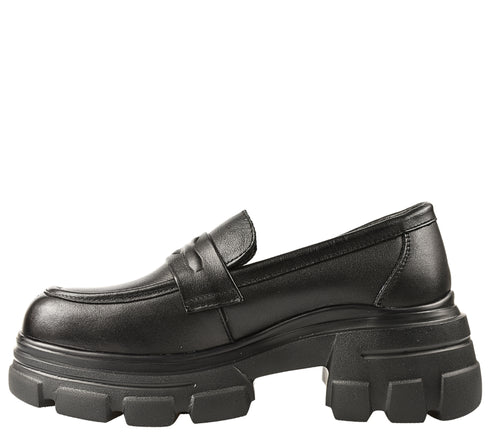 Pantofi casual, dama, FORMAZIONE, KM 1605 negru, piele naturala