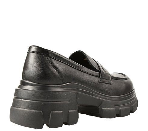 Pantofi casual, dama, FORMAZIONE, KM 1605 negru, piele naturala