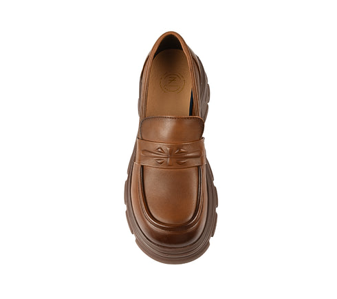 Pantofi casual, dama, FORMAZIONE, KM 1605 maro, piele naturala