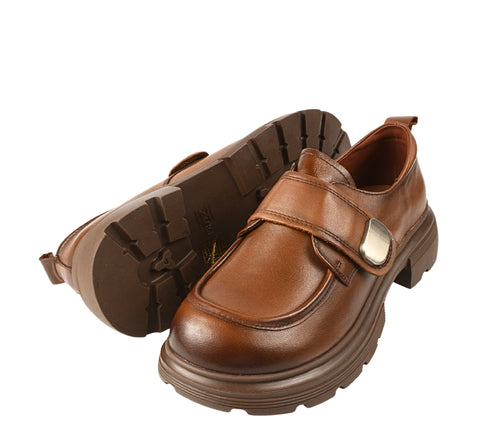 Pantofi casual, dama, FORMAZIONE, KM 6715 maro, piele naturala