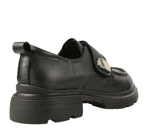 Pantofi casual, dama, FORMAZIONE, KM 6715 negru, piele naturala