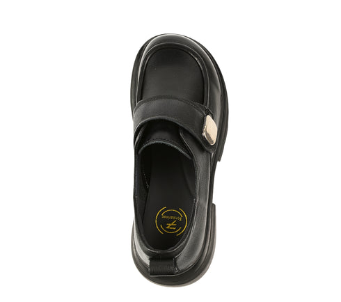 Pantofi casual, dama, FORMAZIONE, KM 6715 negru, piele naturala