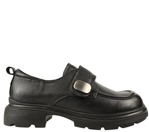Pantofi casual, dama, FORMAZIONE, KM 6715 negru, piele naturala