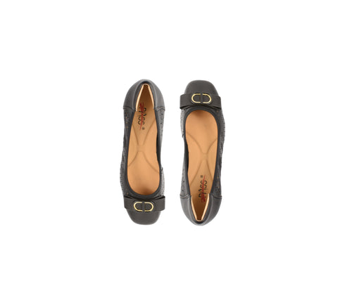 Pantofi casual, dama, PASS COLLECTION, M460006A negru, piele naturala