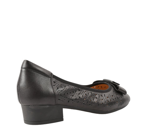 Pantofi casual, dama, PASS COLLECTION, M460006A negru, piele naturala