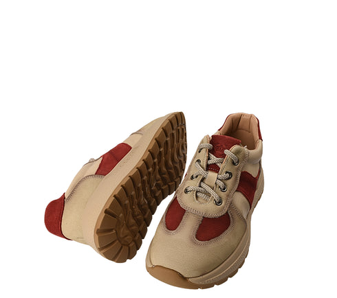 Pantofi sport, dama, ADA SHOES, 2821 rosu, piele intoarsa