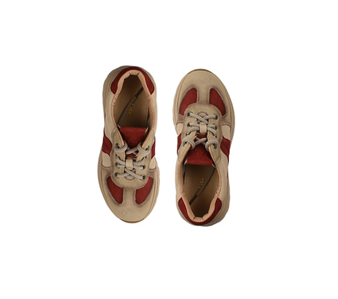 Pantofi sport, dama, ADA SHOES, 2821 rosu, piele intoarsa