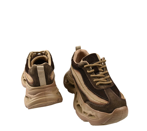 Pantofi sport, dama, FRANCO GERARDO, HY6376 bej, piele intoarsa