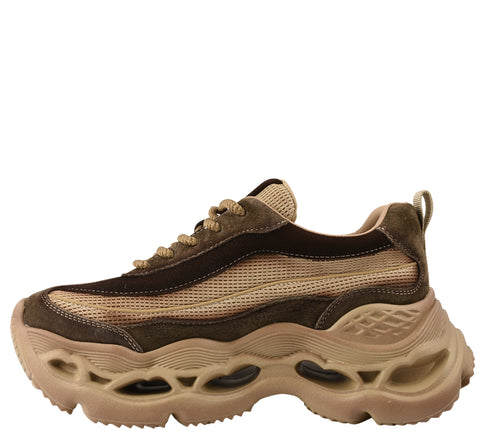 Pantofi sport, dama, FRANCO GERARDO, HY6376 bej, piele intoarsa