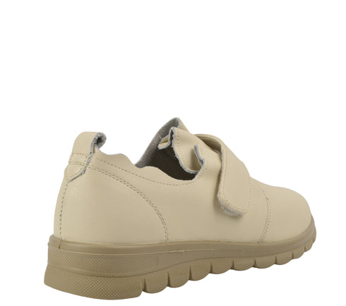 Pantofi casual, dama, ADA SHOES, 251074 crem, piele naturala