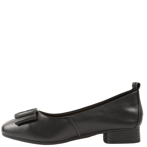 Pantofi casual, dama, ADA SHOES, 510-2 negru, piele naturala, cu toc