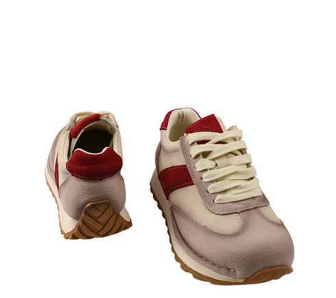 Pantofi sport, dama, ADA SHOES, KM9218 rosu, piele nabuc