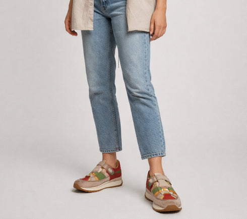 Pantofi sport, dama, ADA SHOES, KM9207 rosu, piele nabuc