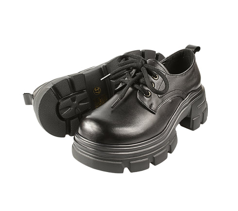 Pantofi casual, dama, FORMAZIONE, KM 1607 negru, piele naturala