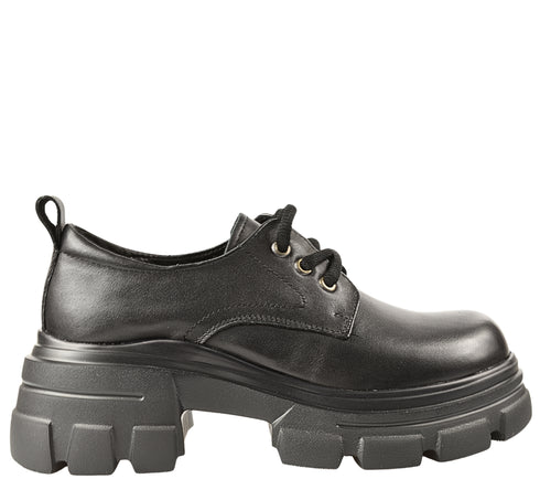 Pantofi casual, dama, FORMAZIONE, KM 1607 negru, piele naturala