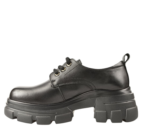 Pantofi casual, dama, FORMAZIONE, KM 1607 negru, piele naturala