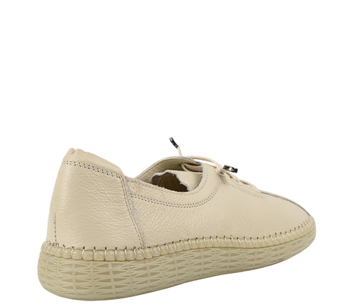 Pantofi casual, dama, ADA SHOES, 2810 crem, piele naturala