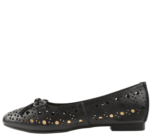 Pantofi casual, dama, ADA SHOES, 21755 negru, piele naturala