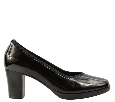 Pantofi eleganti, dama, ADA SHOES, 11658Q negru, piele lacuita