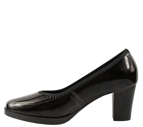 Pantofi eleganti, dama, ADA SHOES, 11658Q negru, piele lacuita
