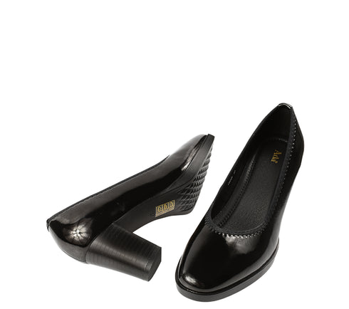 Pantofi eleganti, dama, ADA SHOES, 11658Q negru, piele lacuita