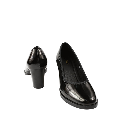 Pantofi eleganti, dama, ADA SHOES, 11658Q negru, piele lacuita