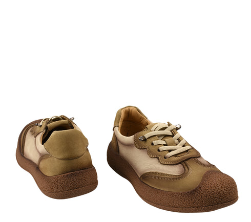 Pantofi sport, dama, ADA SHOES, 65852 bej, piele intoarsa