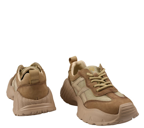 Pantofi sport, dama, FRANCO GERARDO, 7109 bej, piele intoarsa