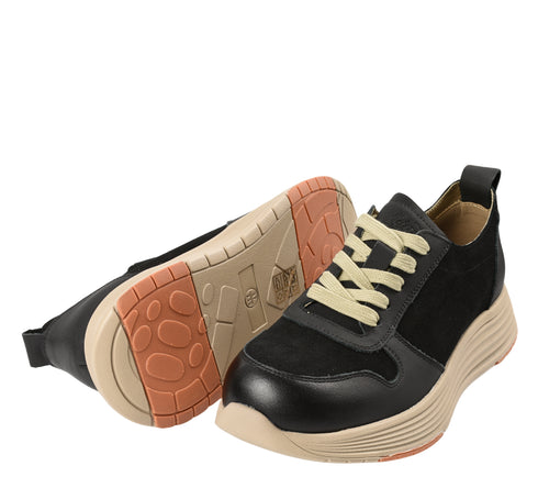 Pantofi sport, dama, ADA SHOES, 16-2 negru, piele naturala